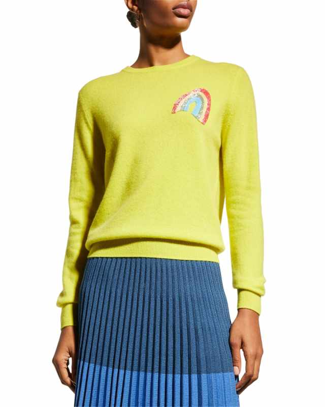 Beaded Long-Sleeve Crewneck Sweat